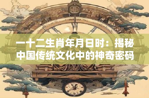 一十二生肖年月日时:揭秘中国传统文化中的神奇密码! 一十二生肖年月日时:揭秘中国传统文化中的神奇密码!