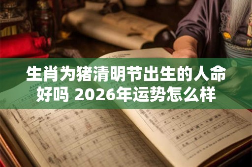 生肖为猪清明节出生的人命好吗 2026年运势怎么样