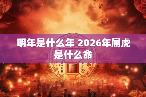 明年是什么年 2026年属虎是什么命