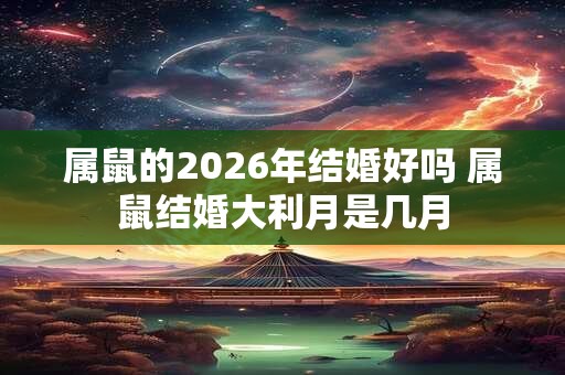 属鼠的2026年结婚好吗 属鼠结婚大利月是几月