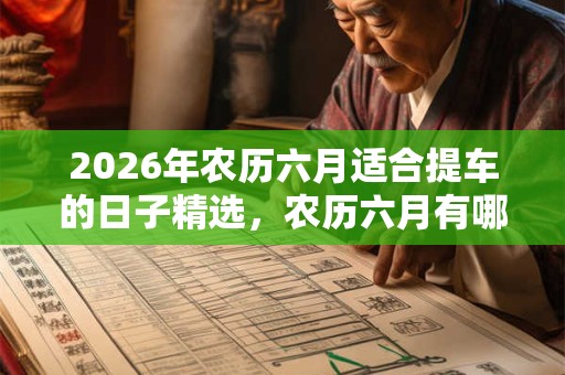 2026年农历六月适合提车的日子精选，农历六月有哪些别称？