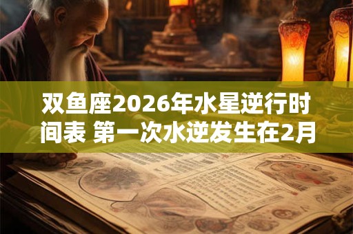 双鱼座2026年水星逆行时间表 第一次水逆发生在2月 双鱼座2026年水星逆行时间表 第一次水逆发生在2月