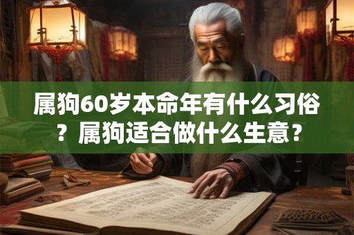 属狗60岁本命年有什么习俗?属狗适合做什么生意? 属狗60岁本命年有什么习俗?属狗适合做什么生意?