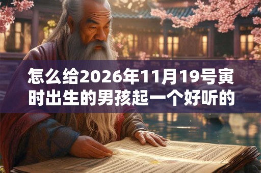 怎么给2026年11月19号寅时出生的男孩起一个好听的名字