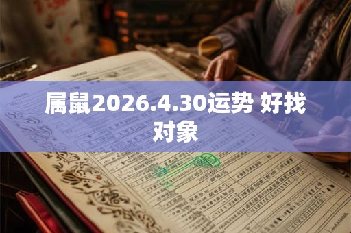 属鼠2026.4.30运势 好找对象