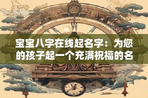 宝宝八字在线起名字：为您的孩子起一个充满祝福的名字
