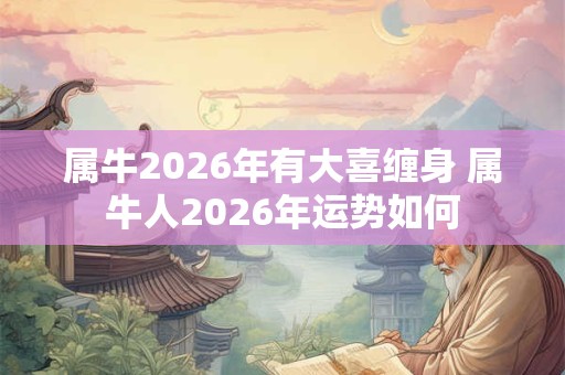 属牛2026年有大喜缠身 属牛人2026年运势如何
