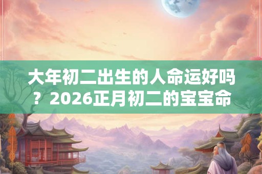 大年初二出生的人命运好吗？2026正月初二的宝宝命运解析