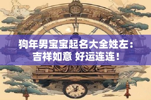 狗年男宝宝起名大全姓左:吉祥如意 好运连连! 狗年男宝宝起名大全姓左:吉祥如意 好运连连!