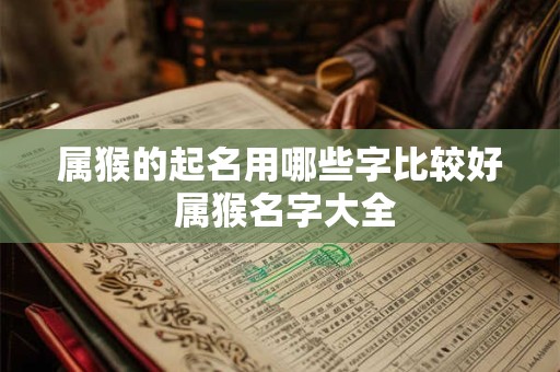 属猴的起名用哪些字比较好 属猴名字大全