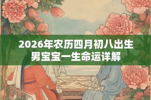2026年农历四月初八出生男宝宝一生命运详解