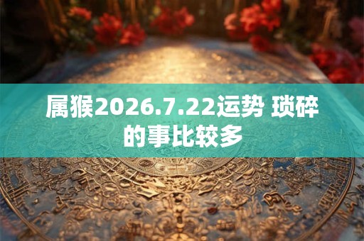 属猴2026.7.22运势 琐碎的事比较多 属猴2026.7.22运势 琐碎的事比较多