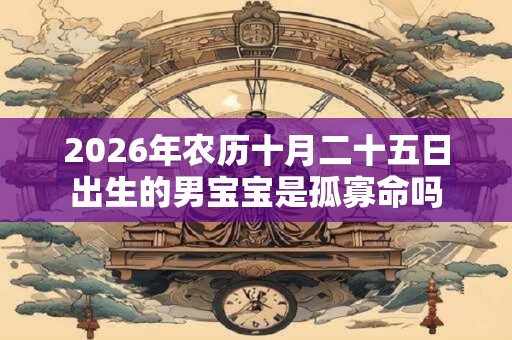 2026年农历十月二十五日出生的男宝宝是孤寡命吗