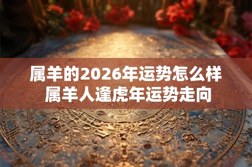属羊的2026年运势怎么样 属羊人逢虎年运势走向
