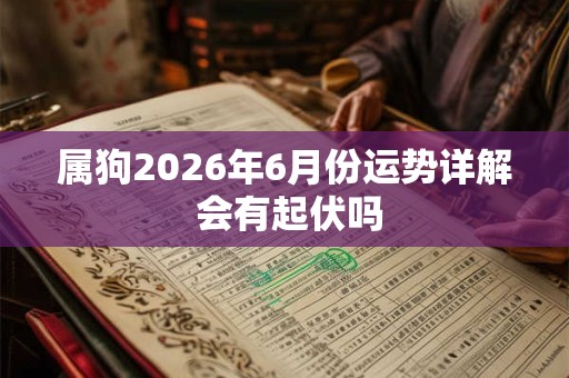 属狗2026年6月份运势详解 会有起伏吗 属狗2026年6月份运势详解 会有起伏吗