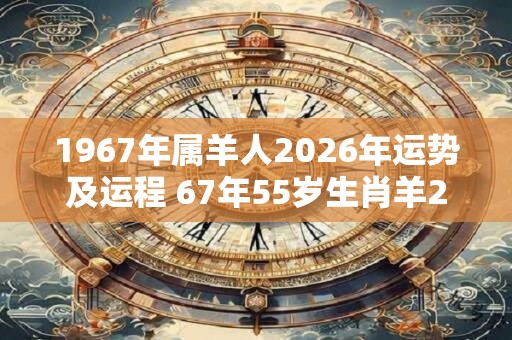 1967年属羊人2026年运势及运程 67年55岁生肖羊2026年每月运势