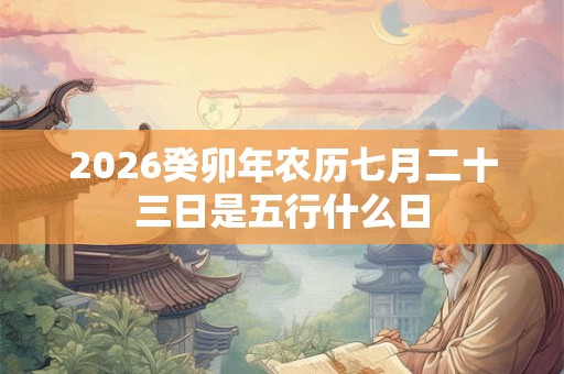 2026癸卯年农历七月二十三日是五行什么日