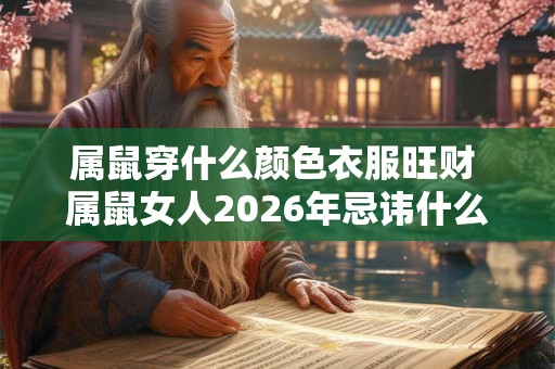 属鼠穿什么颜色衣服旺财 属鼠女人2026年忌讳什么颜色 属鼠穿什么颜色衣服旺财 属鼠女人2026年忌讳什么颜色