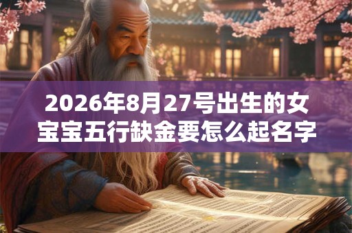 2026年8月27号出生的女宝宝五行缺金要怎么起名字