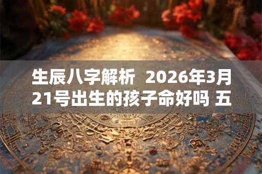 生辰八字解析 2026年3月21号出生的孩子命好吗 五行缺什么 生辰八字解析 2026年3月21号出生的孩子命好吗 五行缺什么