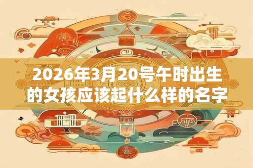 2026年3月20号午时出生的女孩应该起什么样的名字