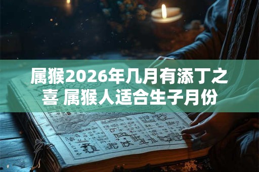 属猴2026年几月有添丁之喜 属猴人适合生子月份
