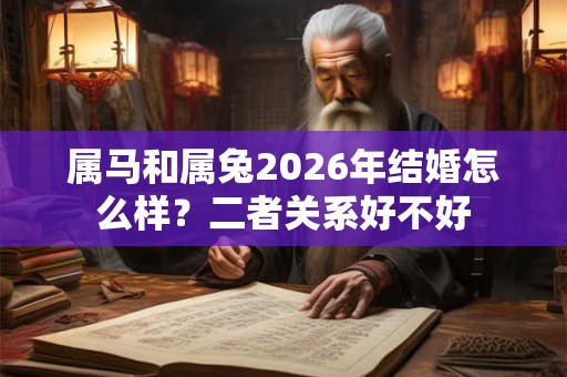 属马和属兔2026年结婚怎么样？二者关系好不好
