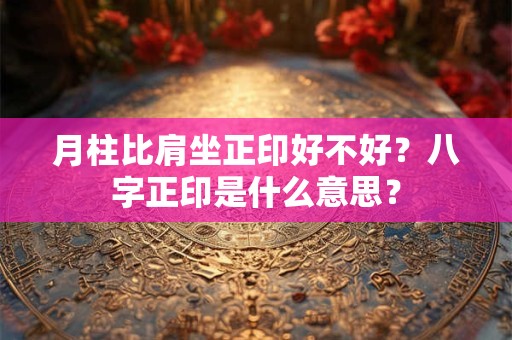 月柱比肩坐正印好不好？八字正印是什么意思？