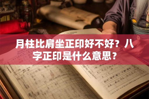 月柱比肩坐正印好不好？八字正印是什么意思？