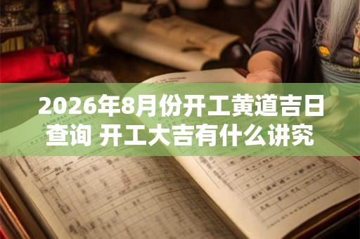 2026年8月份开工黄道吉日查询 开工大吉有什么讲究