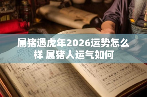 属猪遇虎年2026运势怎么样 属猪人运气如何