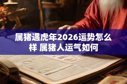 属猪遇虎年2026运势怎么样 属猪人运气如何