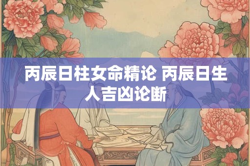 丙辰日柱女命精论 丙辰日生人吉凶论断