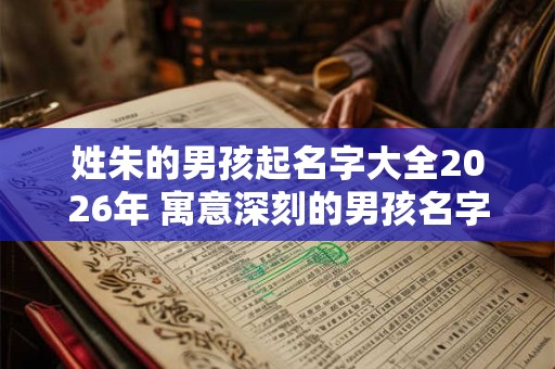 姓朱的男孩起名字大全2026年 寓意深刻的男孩名字