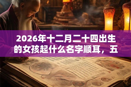 2026年十二月二十四出生的女孩起什么名字顺耳，五行属什么