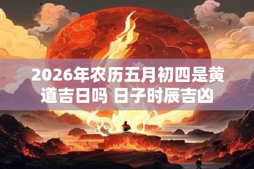 2026年农历五月初四是黄道吉日吗 日子时辰吉凶 2026年农历五月初四是黄道吉日吗 日子时辰吉凶