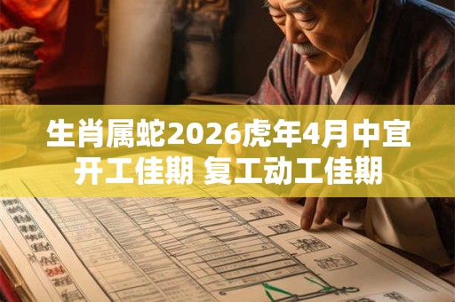生肖属蛇2026虎年4月中宜开工佳期 复工动工佳期