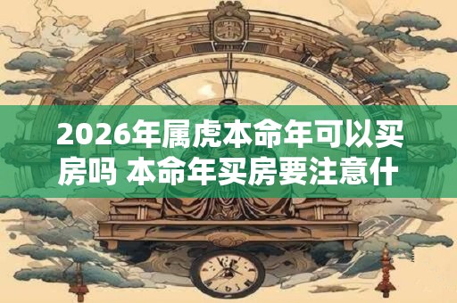 2026年属虎本命年可以买房吗 本命年买房要注意什么