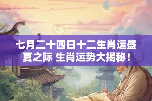 七月二十四日十二生肖运盛夏之际 生肖运势大揭秘！