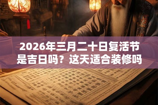 2026年三月二十日复活节是吉日吗？这天适合装修吗？