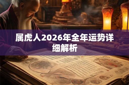 属虎人2026年全年运势详细解析 属虎人2026年全年运势详细解析