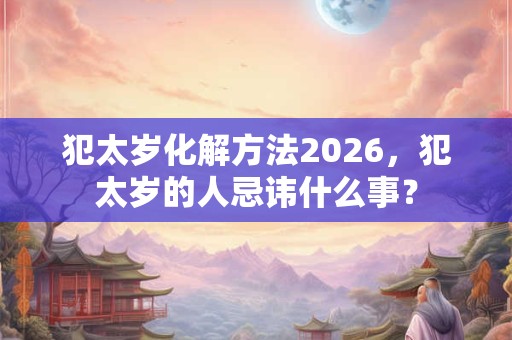 犯太岁化解方法2026,犯太岁的人忌讳什么事? 犯太岁化解方法2026,犯太岁的人忌讳什么事?