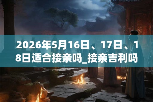 2026年5月16日、17日、18日适合接亲吗_接亲吉利吗