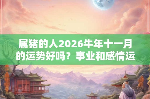 属猪的人2026牛年十一月的运势好吗？事业和感情运势如何？