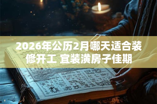 2026年公历2月哪天适合装修开工 宜装潢房子佳期 2026年公历2月哪天适合装修开工 宜装潢房子佳期