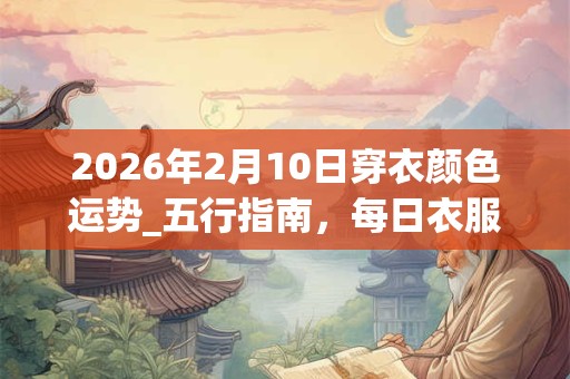 2026年2月10日穿衣颜色运势_五行指南,每日衣服颜色幸运色 2026年2月10日穿衣颜色运势_五行指南,每日衣服颜色幸运色