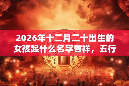 2026年十二月二十出生的女孩起什么名字吉祥，五行属什么