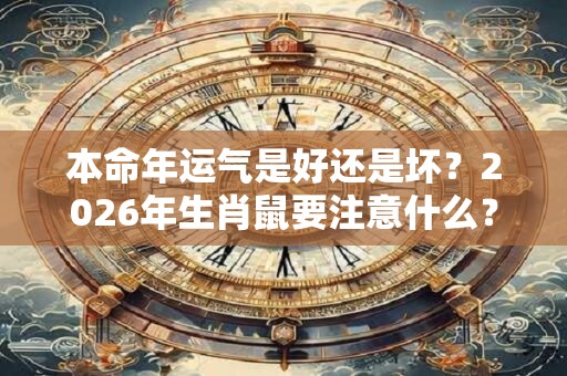 本命年运气是好还是坏？2026年生肖鼠要注意什么？