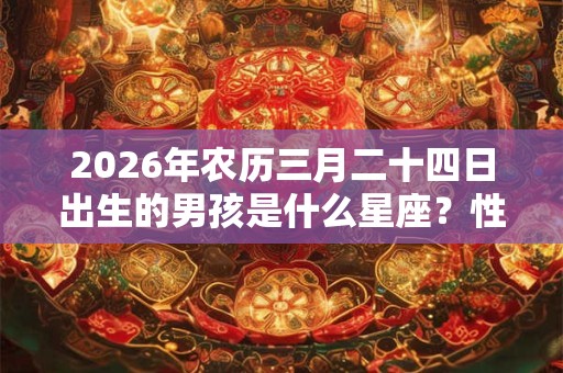 2026年农历三月二十四日出生的男孩是什么星座？性格特点是什么？
