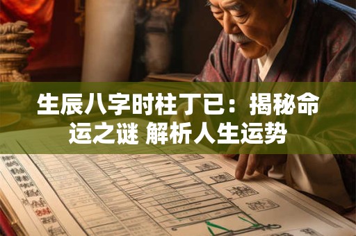 生辰八字时柱丁已：揭秘命运之谜 解析人生运势